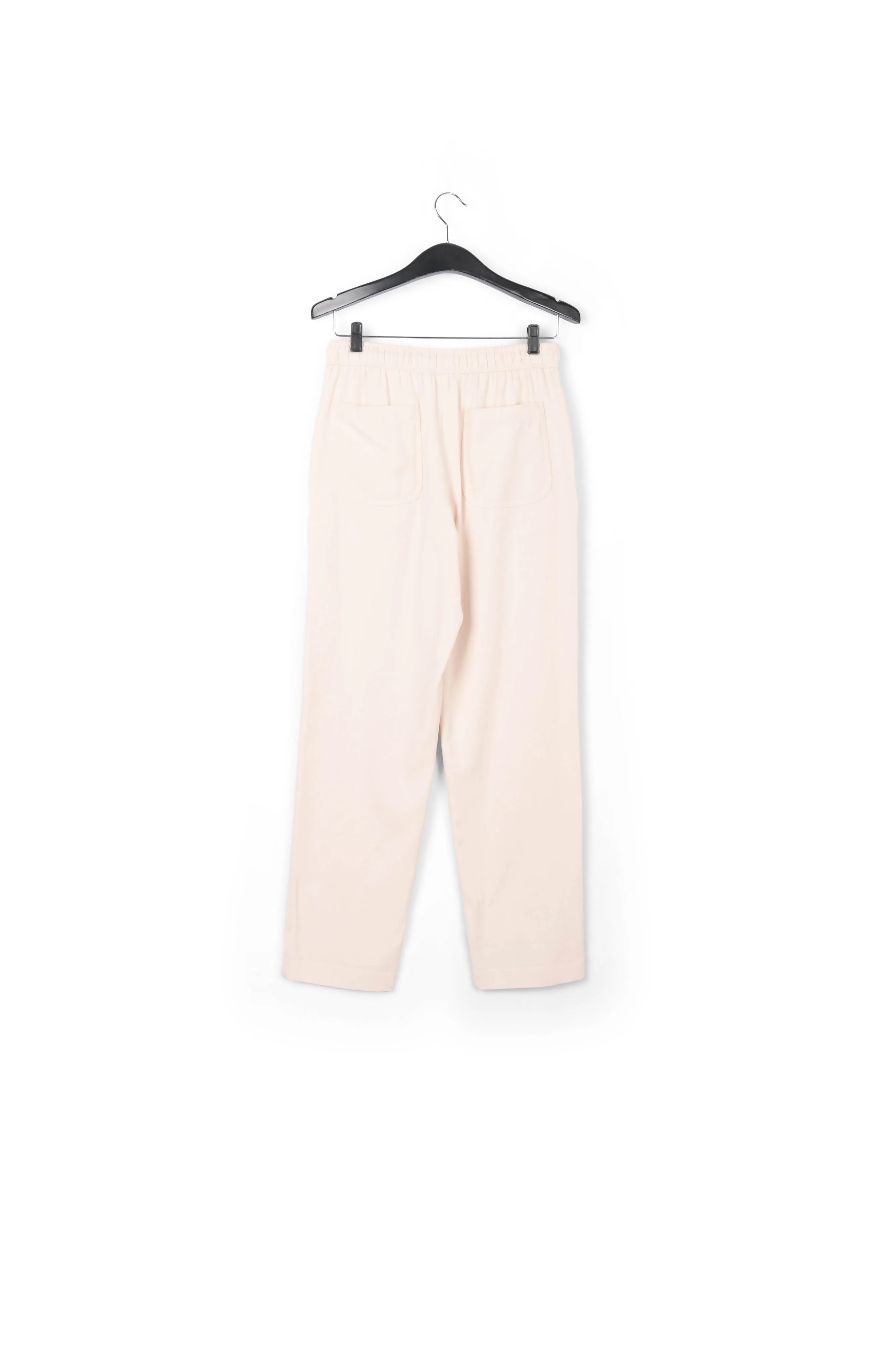 Off-white cotton tapered pants