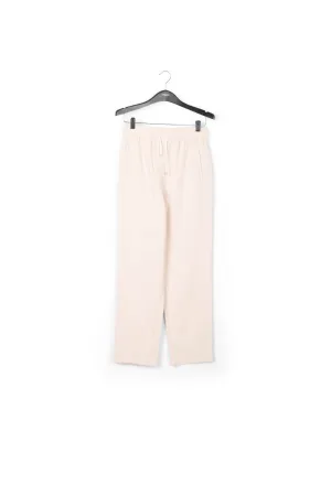 Off-white cotton tapered pants
