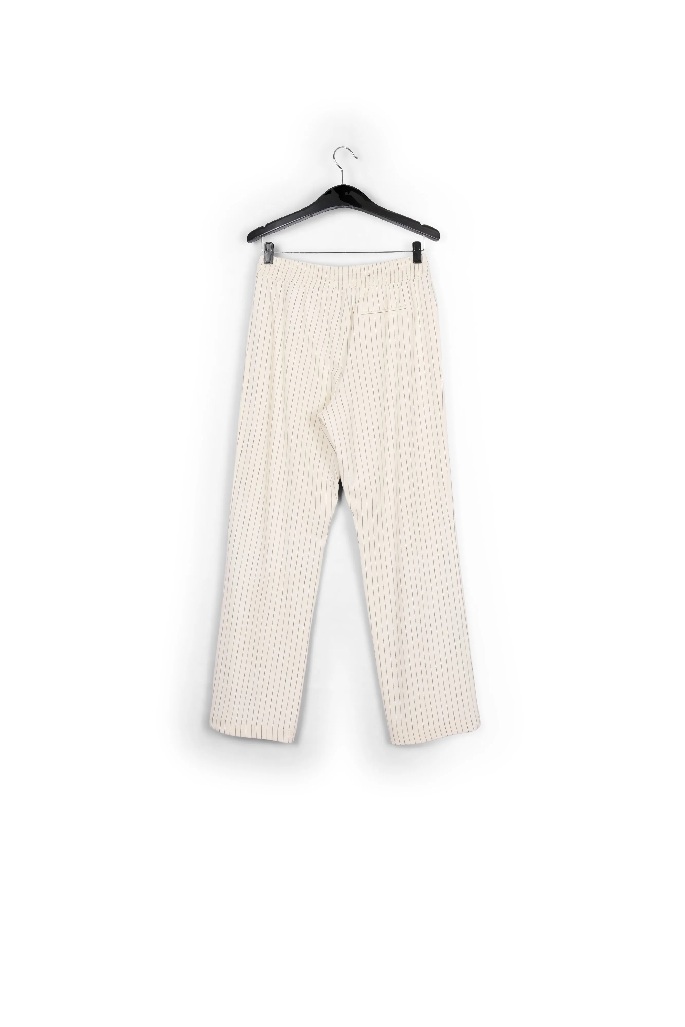Off-white pinstripe wide-leg pants