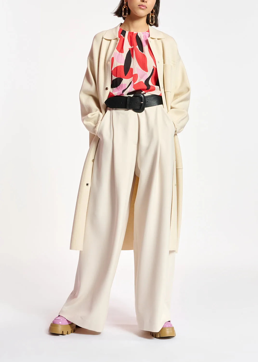 Off-white wide-leg pants
