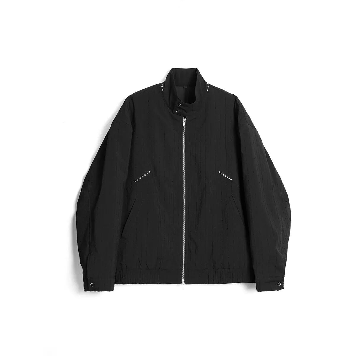 Oversized Black Quilted Jacket