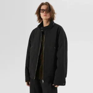 Oversized Black Quilted Jacket