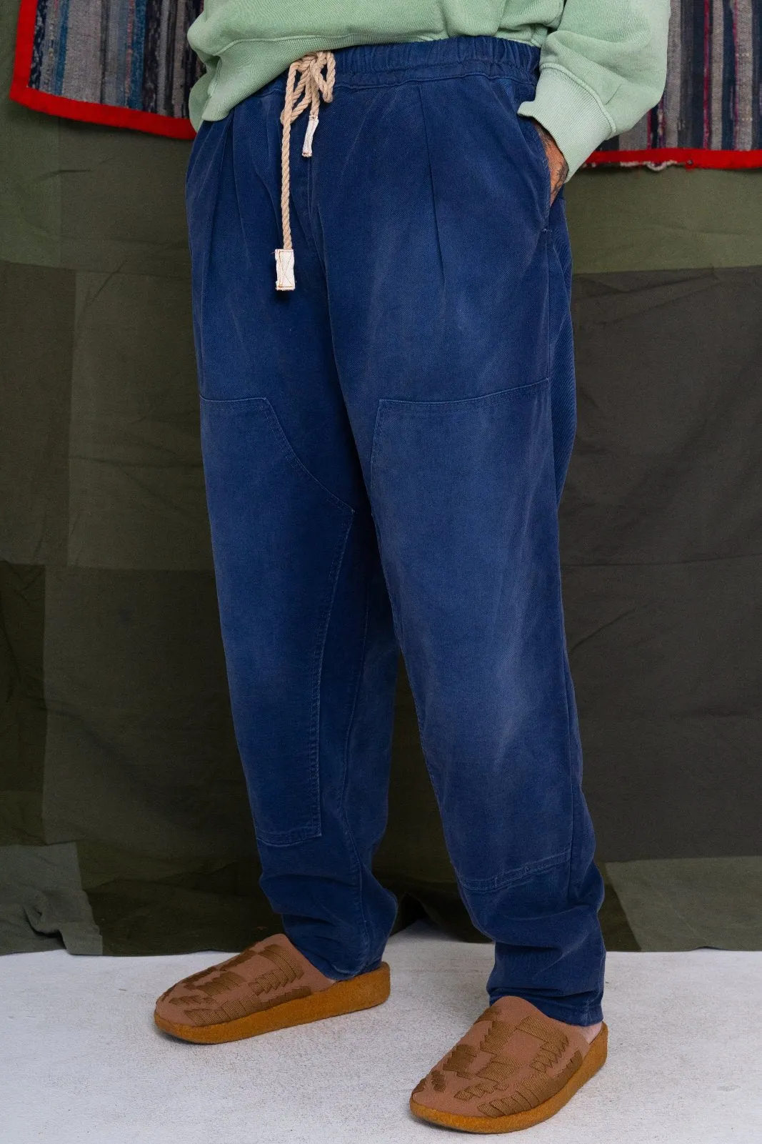 P70 Pleated Easy Pant Japan Twill Sunfaded Sailor Blue
