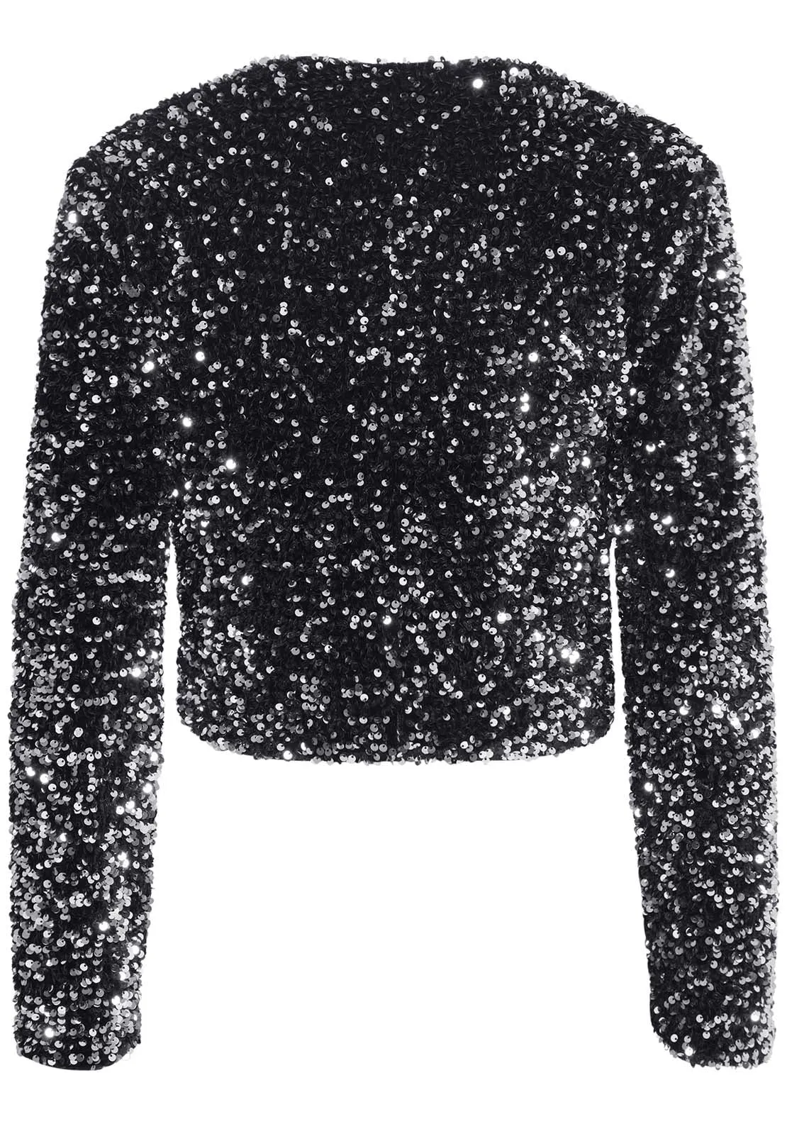 Paillet Bow Jacket - Grey