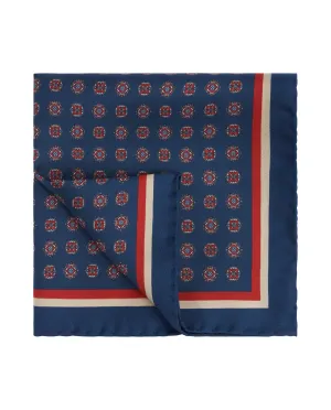 Pañuelo de bolsillo estampado de seda