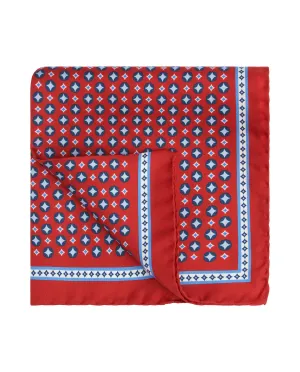 Pañuelo de bolsillo estampado de seda