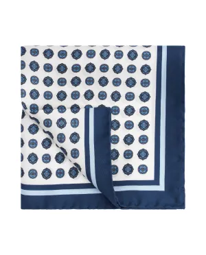 Pañuelo de bolsillo estampado de seda