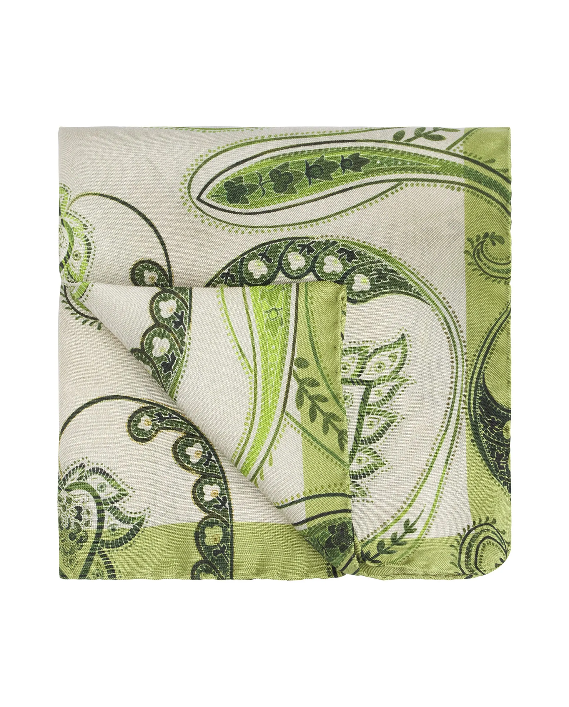 Pañuelo de bolsillo estampado de seda