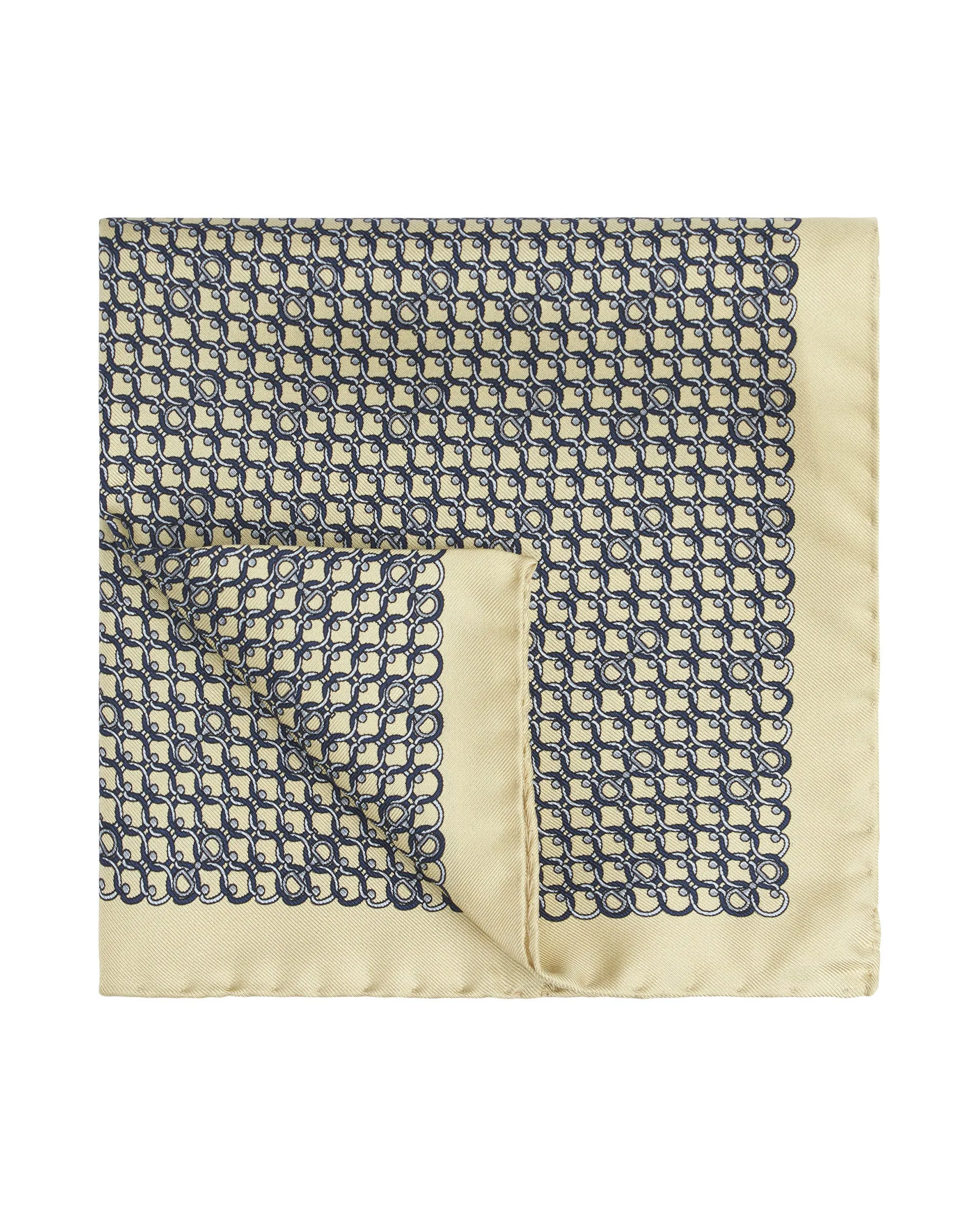 Pañuelo de bolsillo estampado de seda