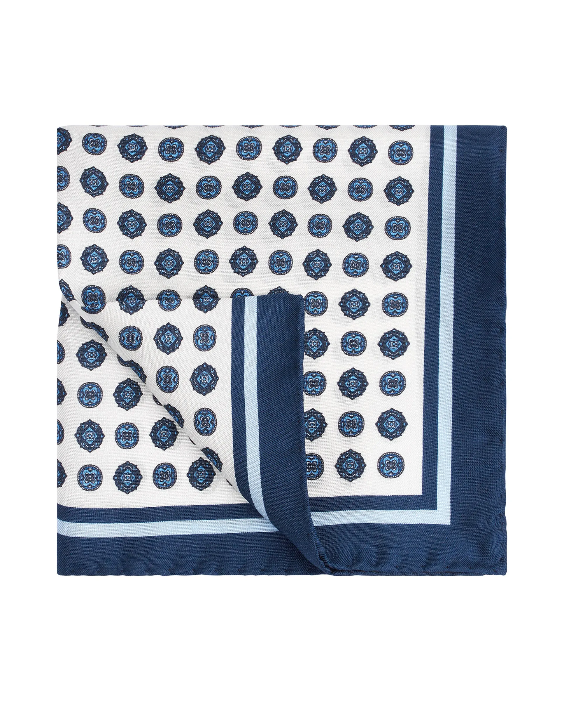 Pañuelo de bolsillo estampado de seda