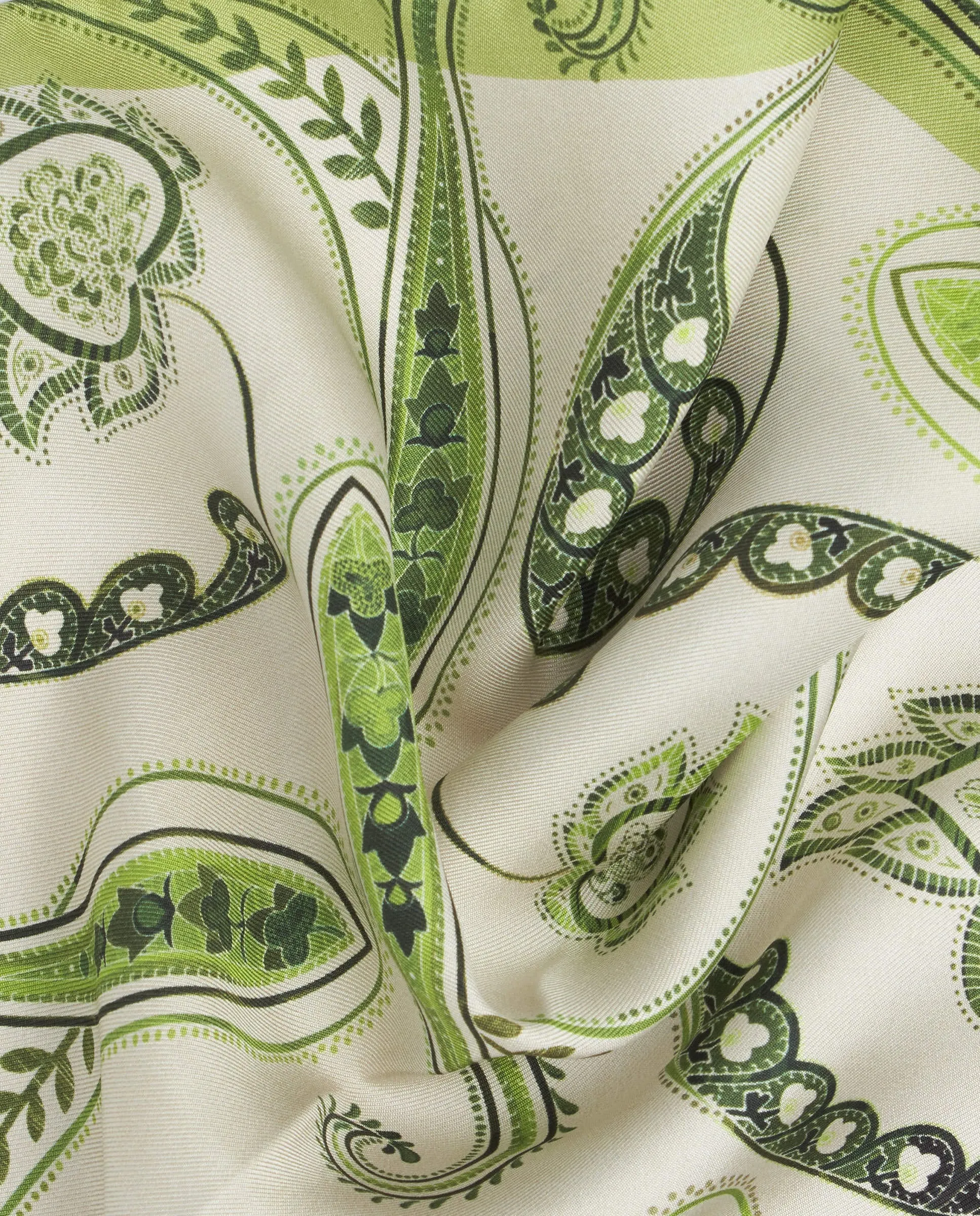 Pañuelo de bolsillo estampado de seda