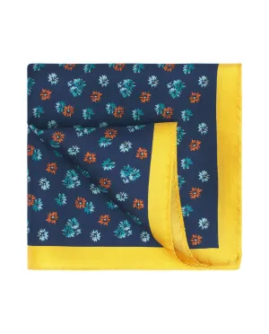 Pañuelo de bolsillo estampado de seda