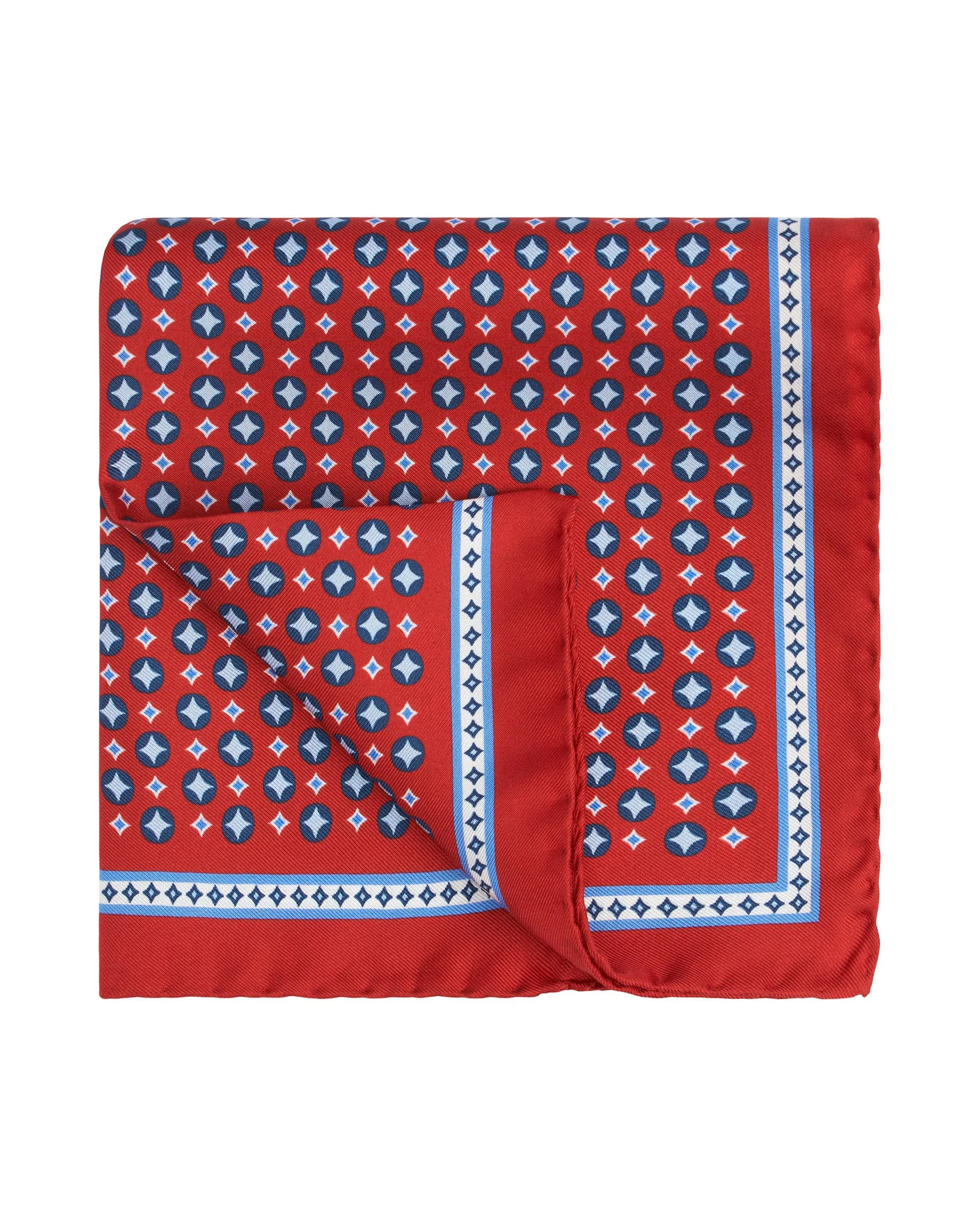 Pañuelo de bolsillo estampado de seda