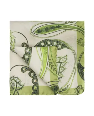 Pañuelo de bolsillo estampado de seda