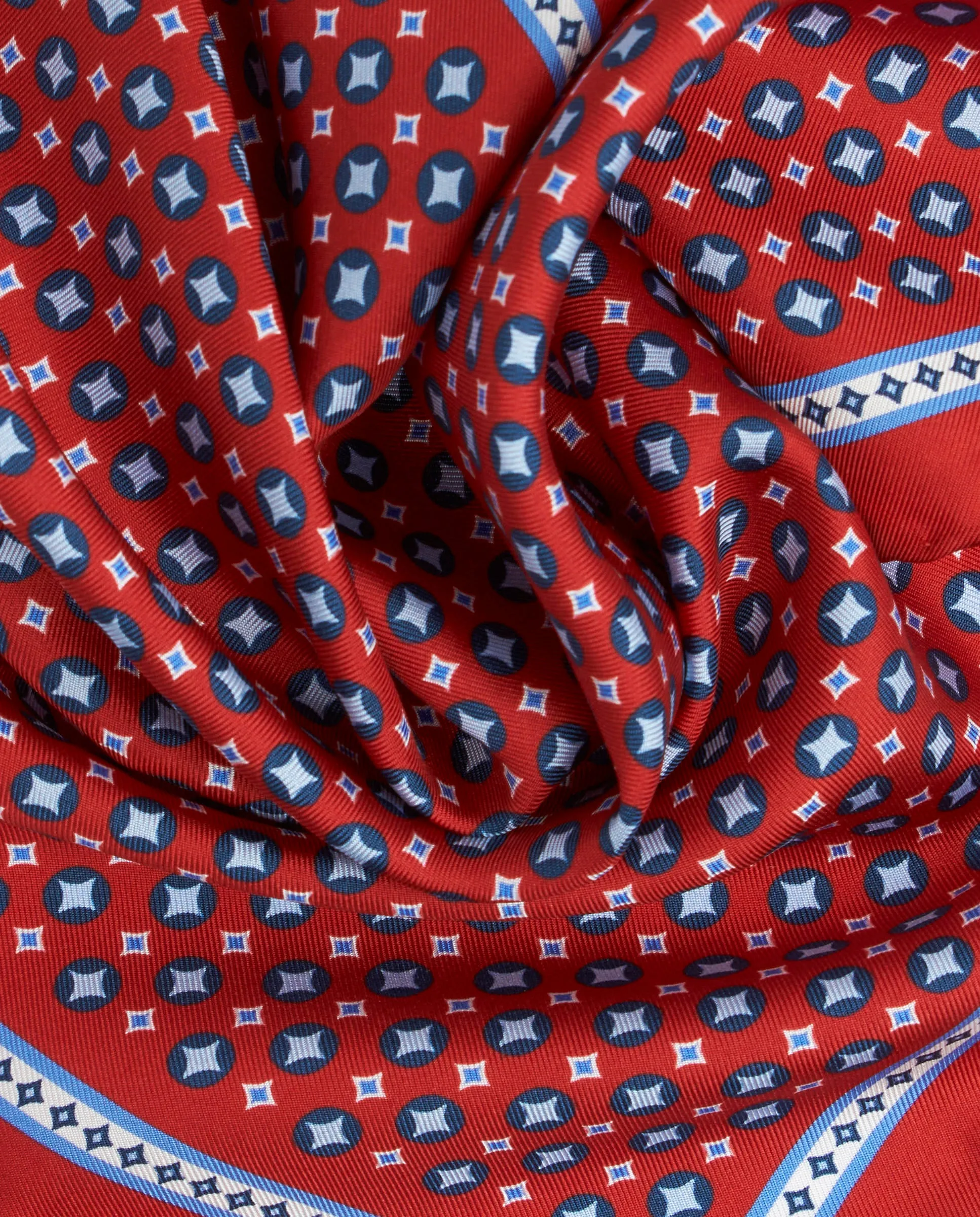 Pañuelo de bolsillo estampado de seda