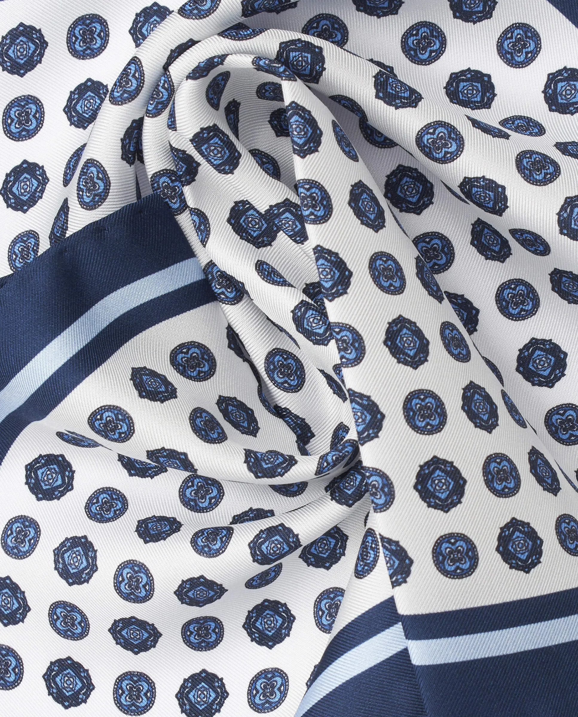 Pañuelo de bolsillo estampado de seda
