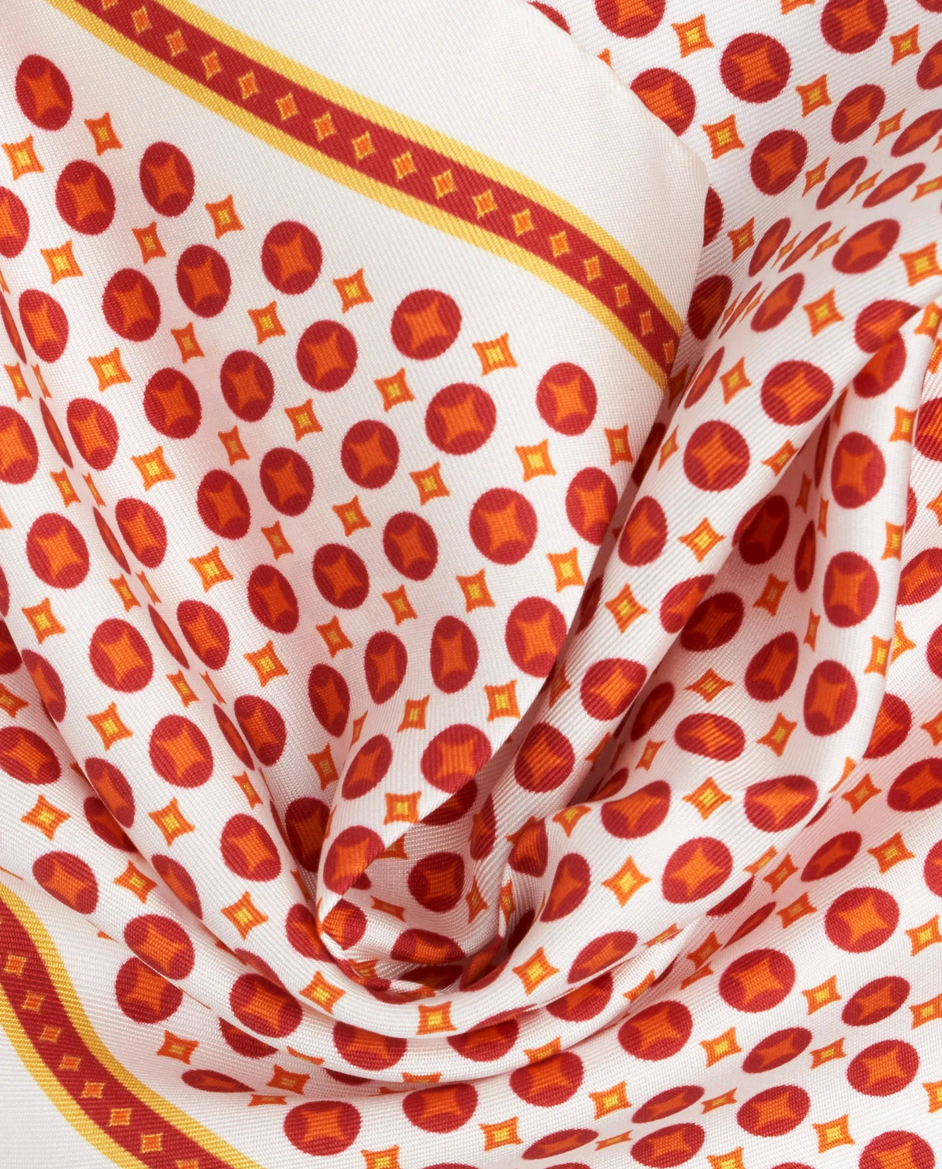 Pañuelo de bolsillo estampado de seda