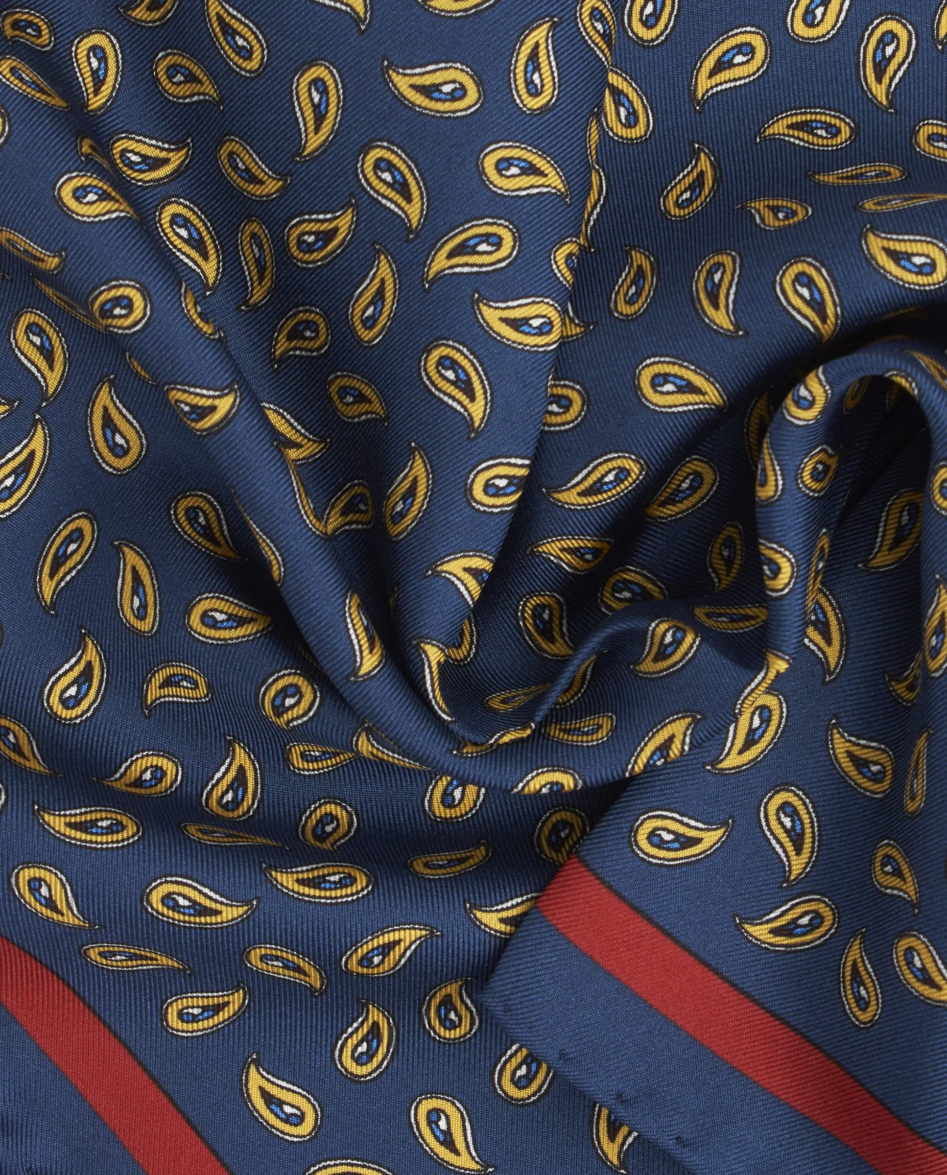 Pañuelo de bolsillo estampado de seda