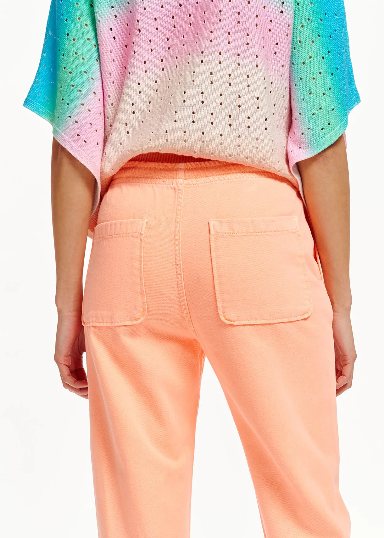 Peach boyfriend-fit jeans