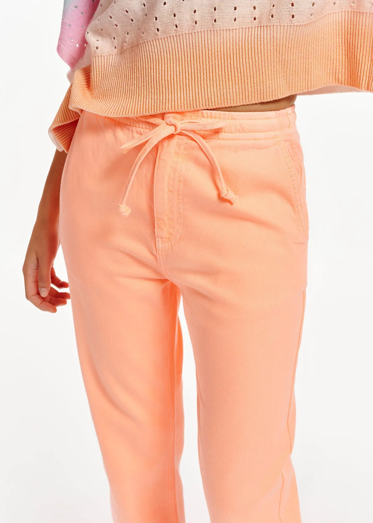Peach boyfriend-fit jeans