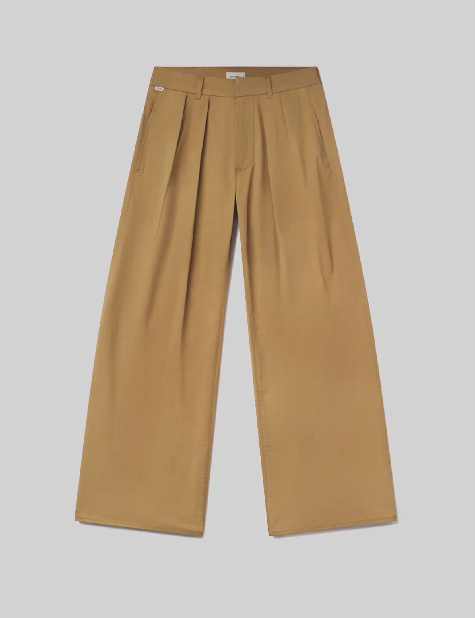 Petra Pleated Trouser, Nano Khaki