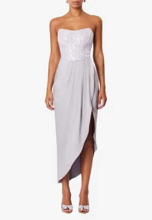 Petra Strapless Midi Dress