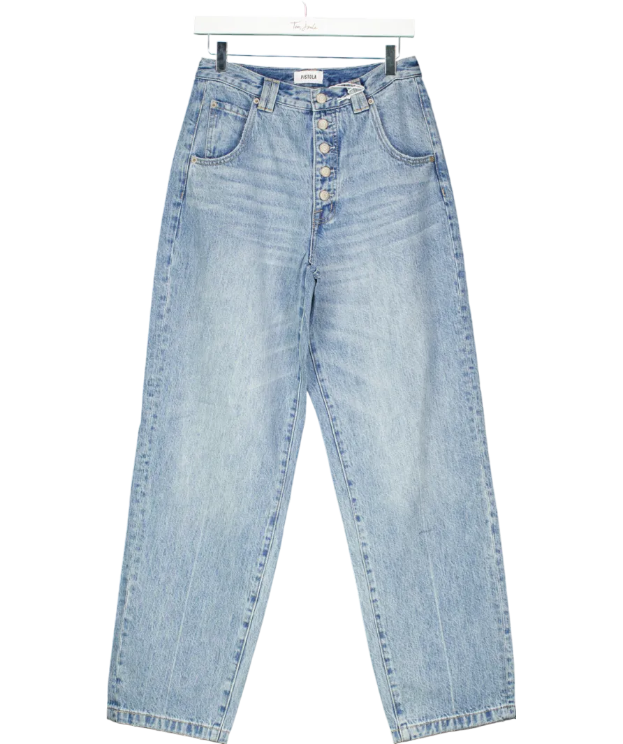 Pistola Blue Ezra High Rise Relaxed Tapered Jeans W27