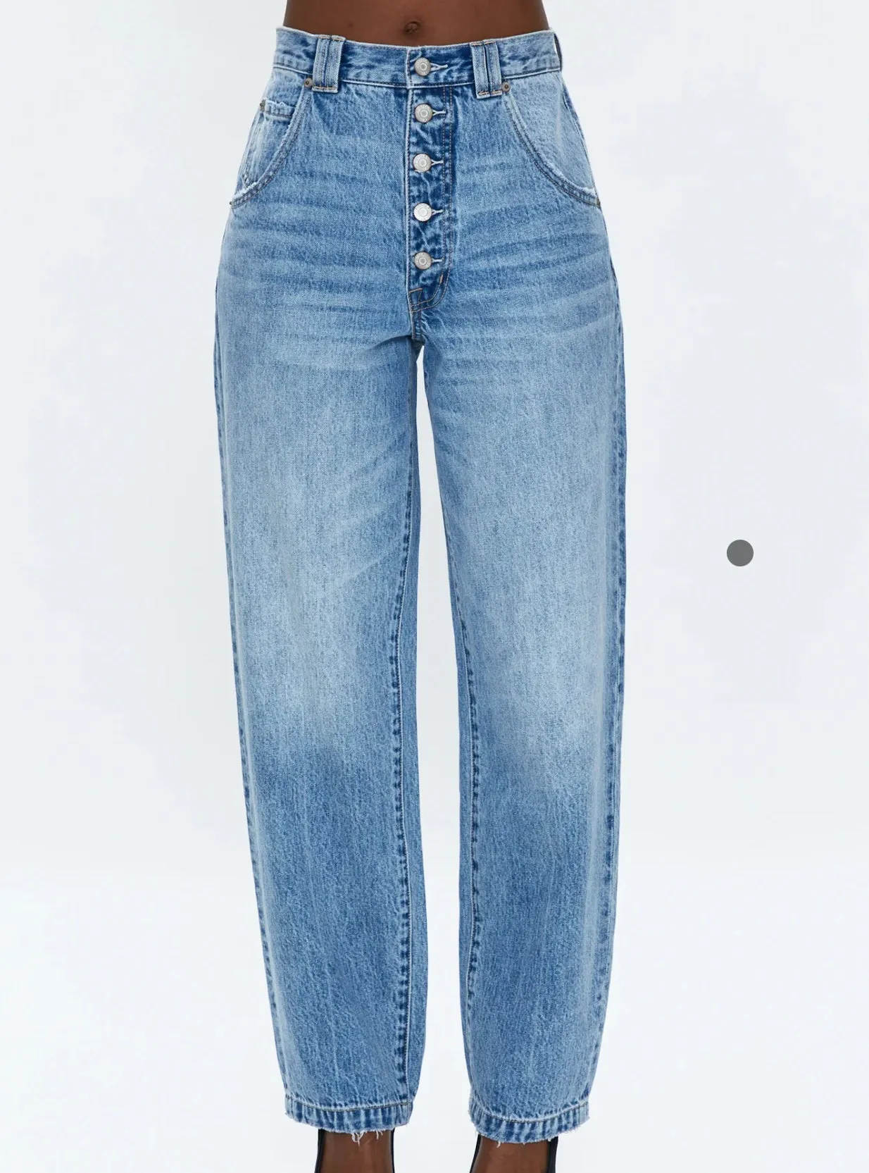 Pistola Blue Ezra High Rise Relaxed Tapered Jeans W27