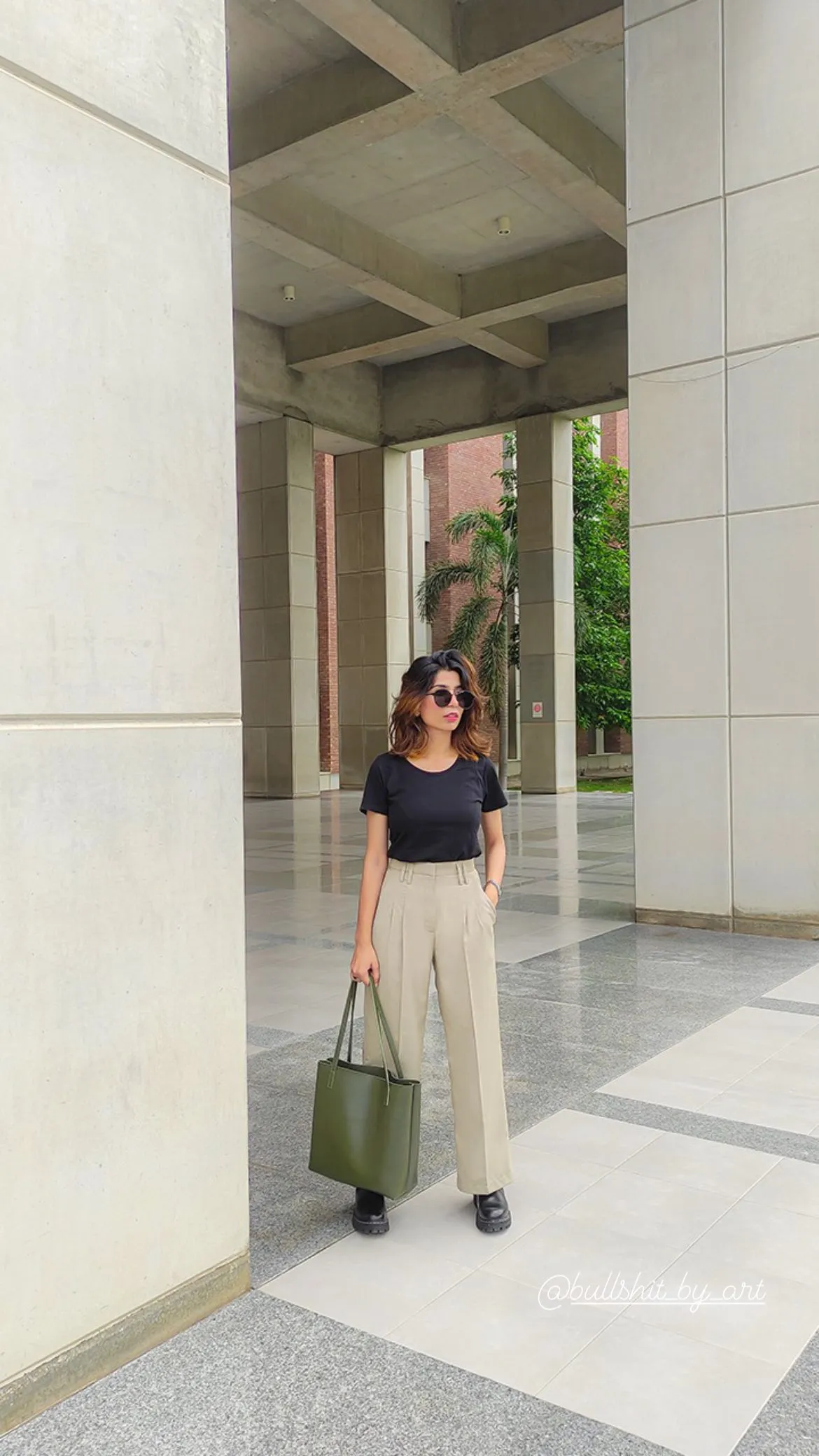 Pleated Flared Pants