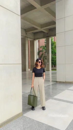 Pleated Flared Pants