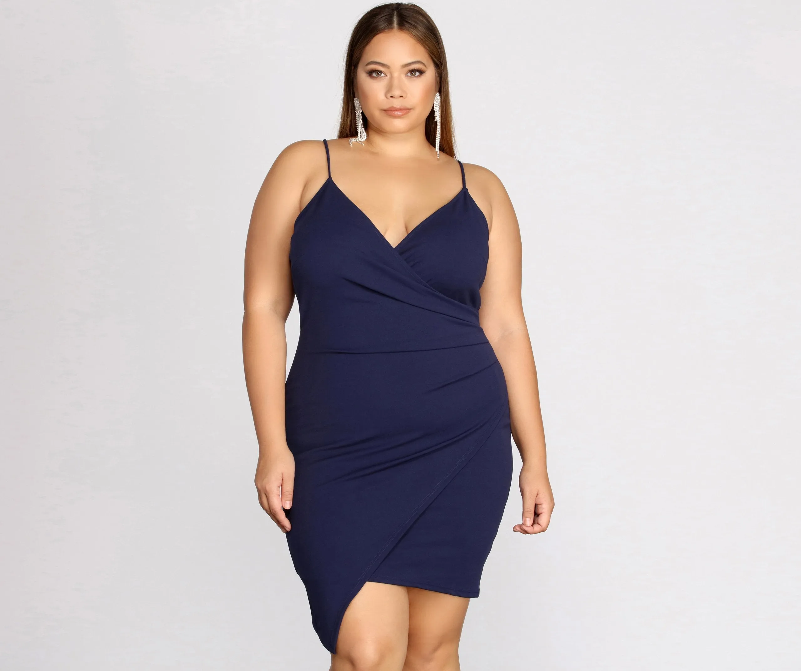 Plus Strappy & Charming Stunning Mini Dress