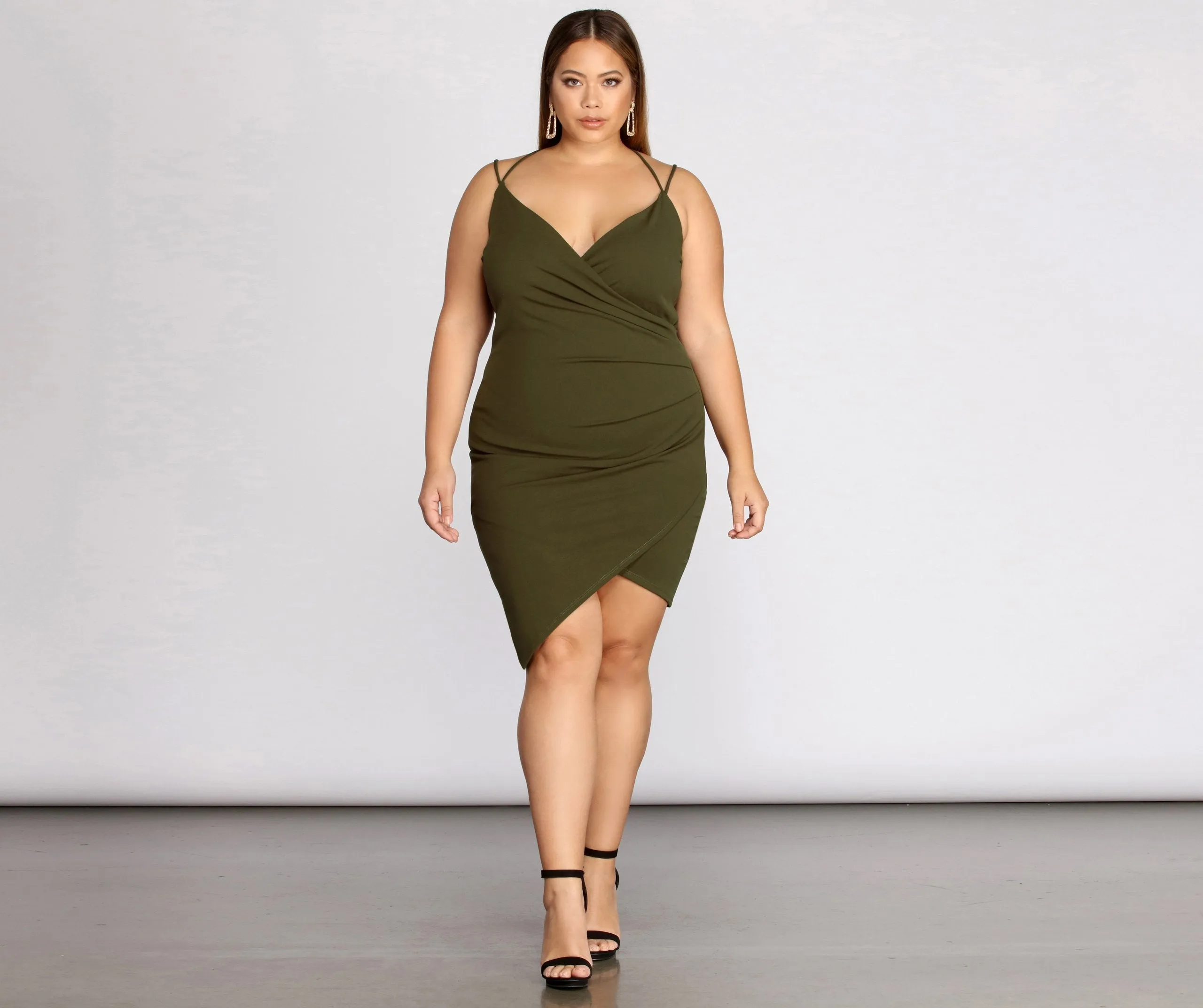 Plus Strappy & Charming Stunning Mini Dress