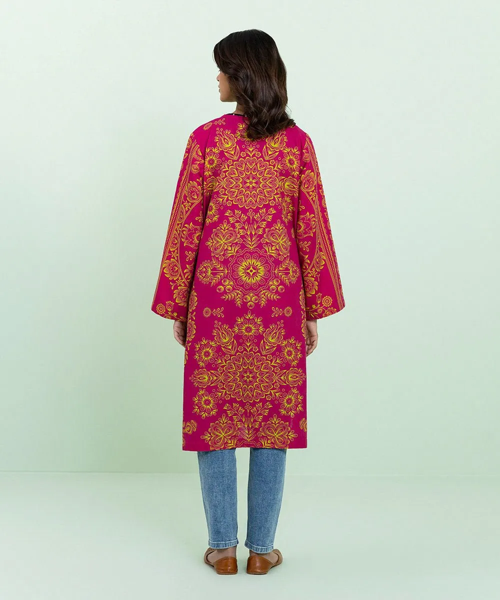 Printed Khaddar Jacket