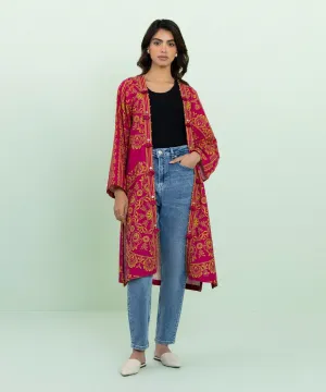 Printed Khaddar Jacket