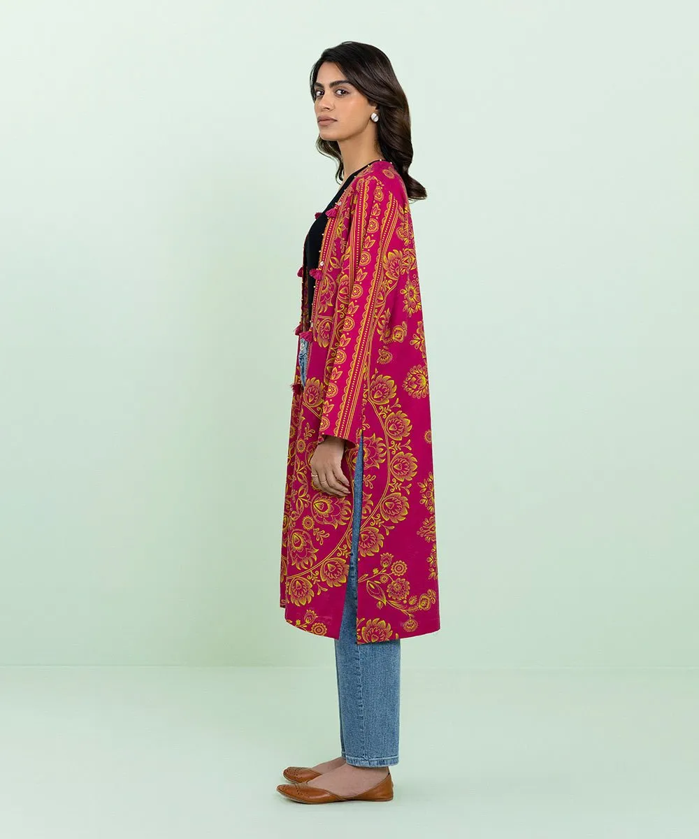Printed Khaddar Jacket