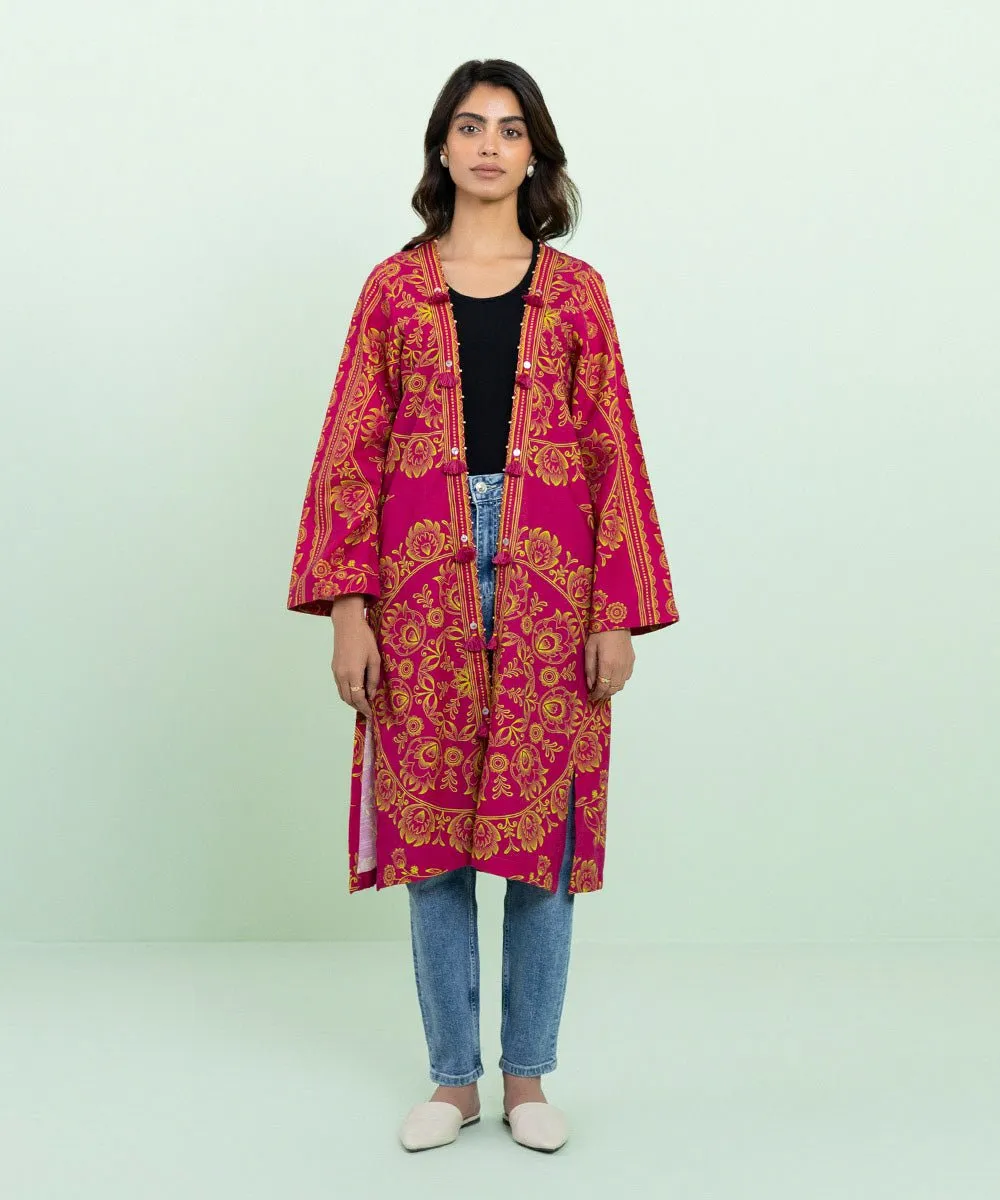 Printed Khaddar Jacket