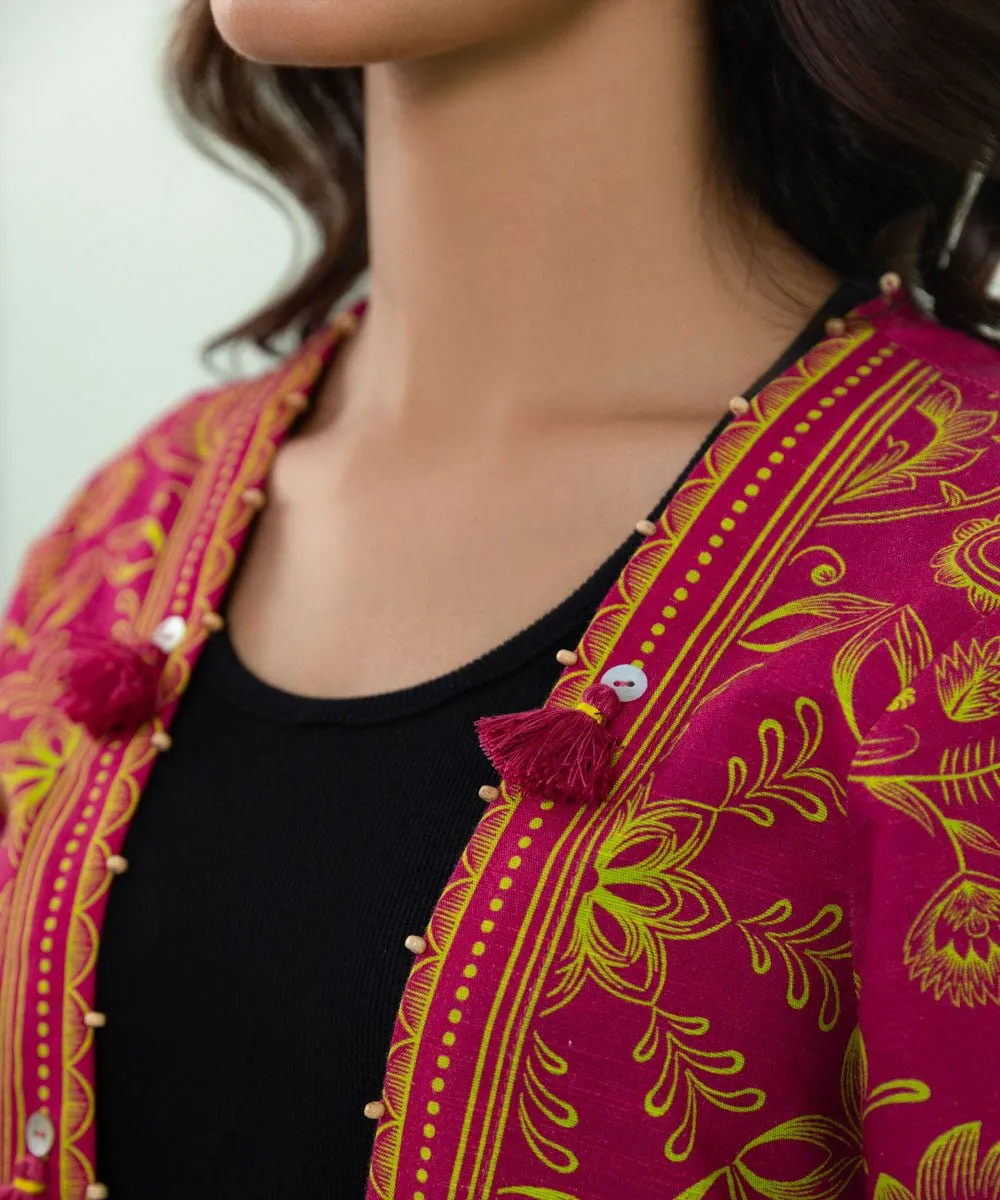 Printed Khaddar Jacket