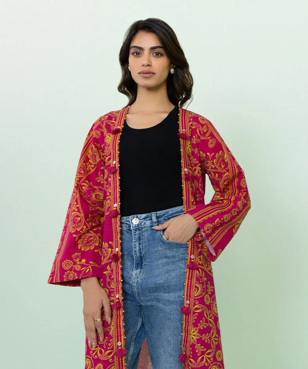 Printed Khaddar Jacket