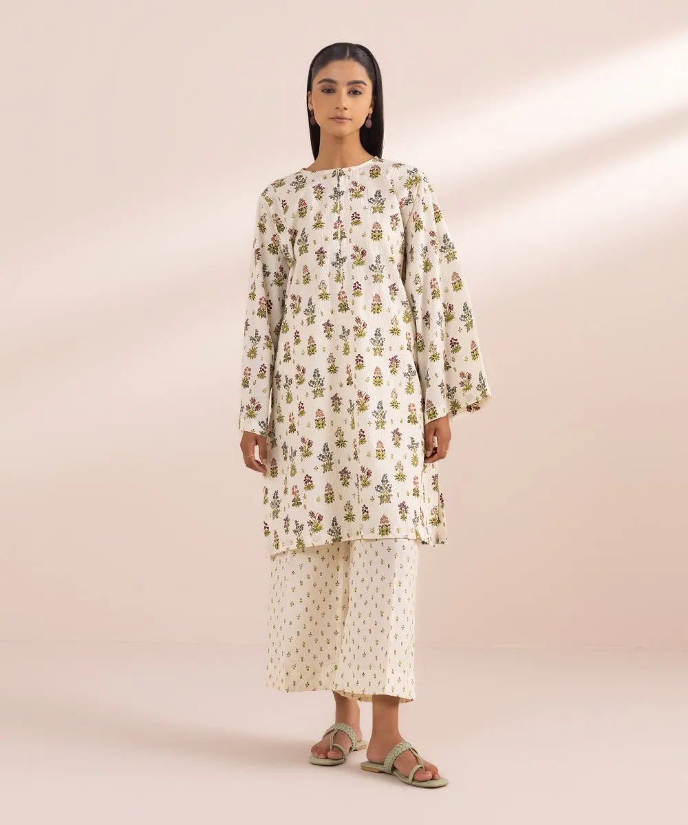 Printed Seersucker Shirt