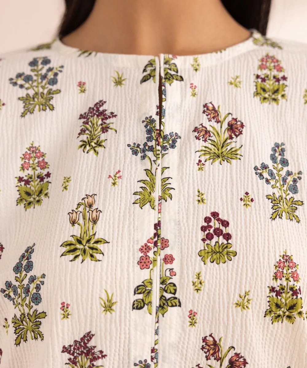 Printed Seersucker Shirt