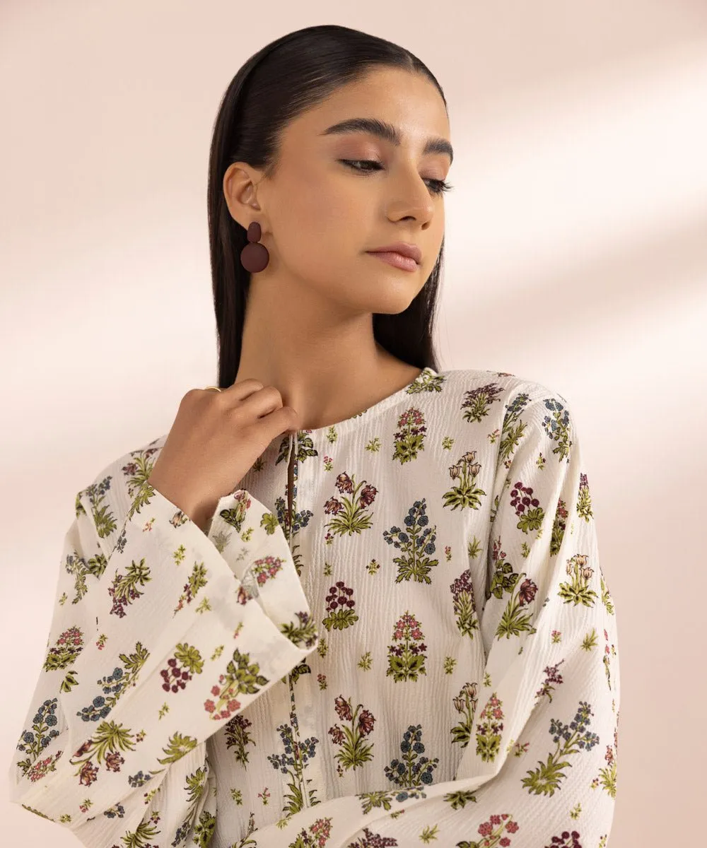 Printed Seersucker Shirt