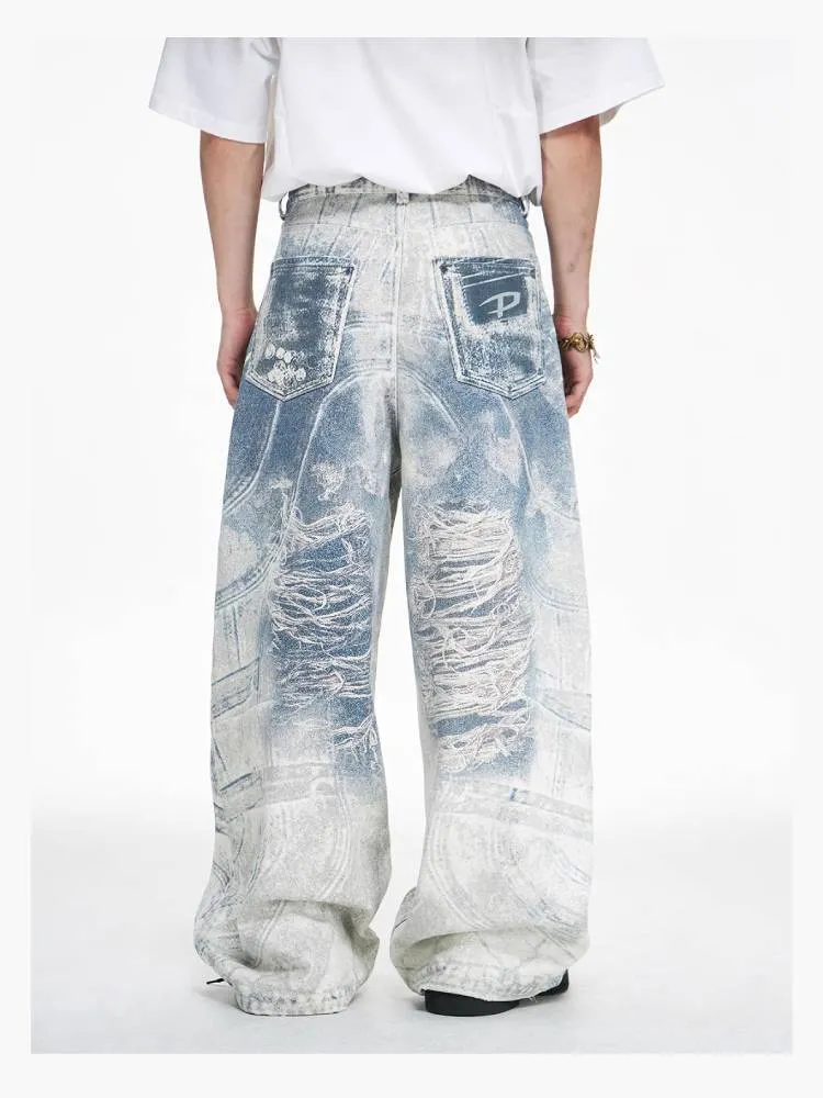 Printed wide leg pants【s0000009190】