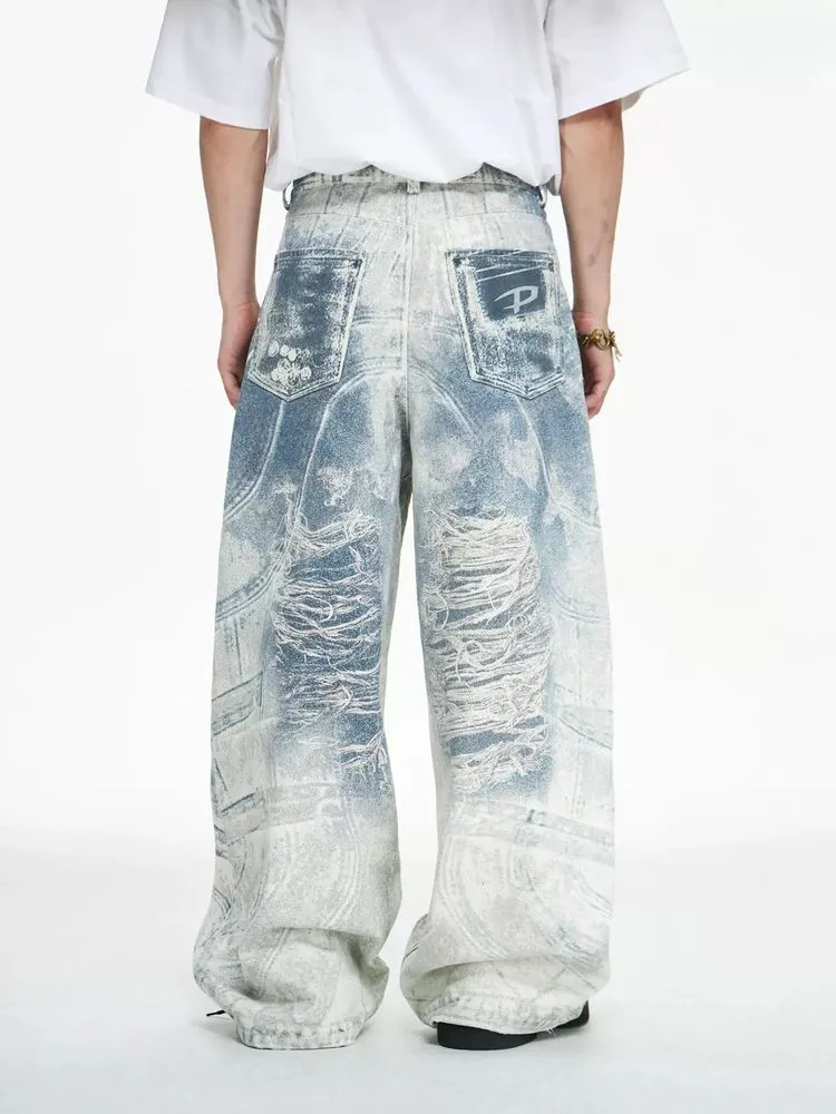 Printed wide leg pants【s0000009190】