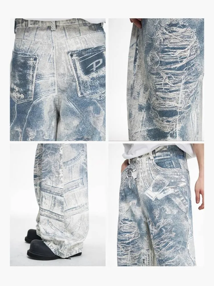 Printed wide leg pants【s0000009190】
