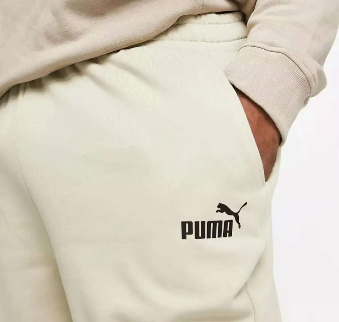 Puma Mens Putty Green Small Logo Trackies Size Medium (New)