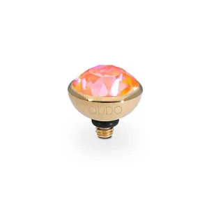 Qudo Bottone 10mm Gold Topper - Orange Glow Delite