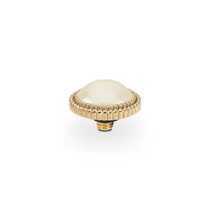 Qudo Fabero 10mm Gold Topper - Cream Pearl
