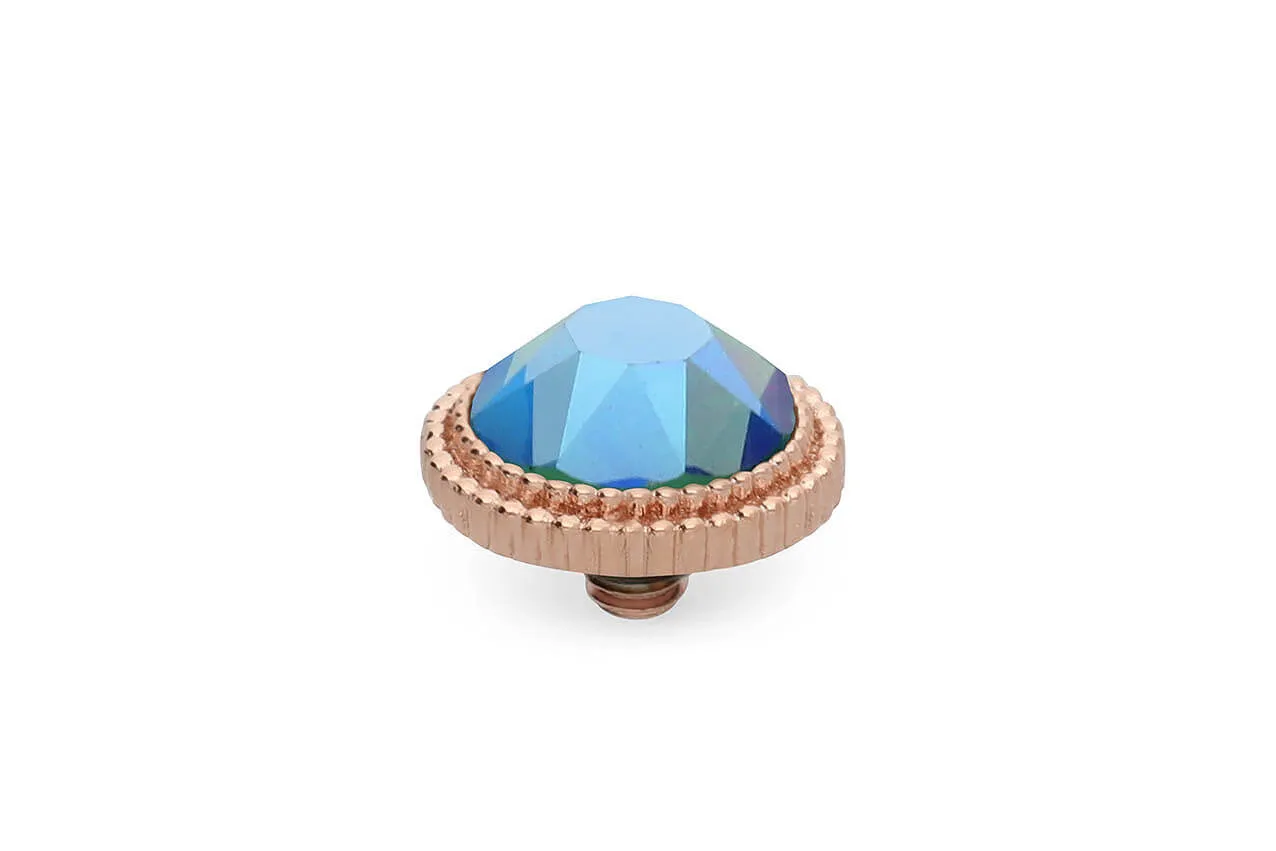 Qudo Fabero 10mm Rose Gold Topper - Erinite Shimmer
