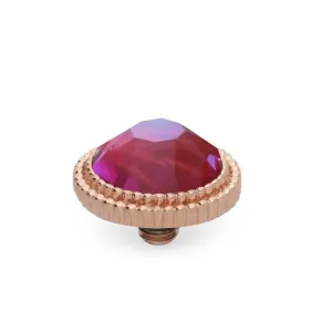 Qudo Fabero 10mm Rose Gold Topper - Royal Red Delite