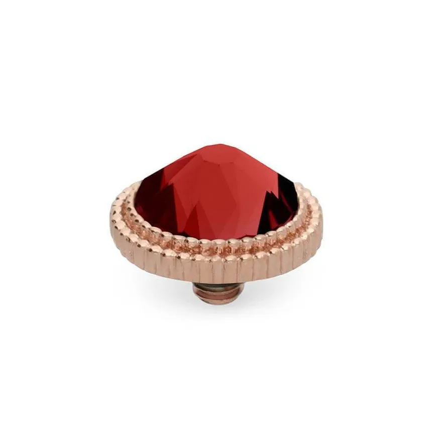 Qudo Fabero 10mm Rose Gold Topper - Scarlet